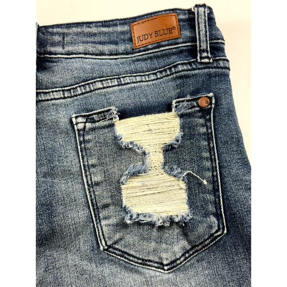 Judy Blue Mid Waist Relaxed Fit Denim Jeans 7/28 Stretch High Rise - Picture 7 of 10